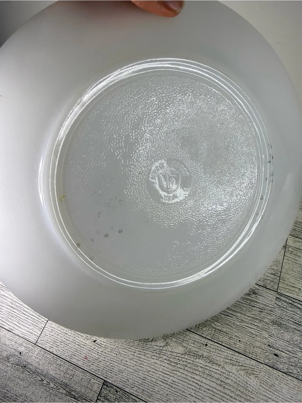 vintage Federal Glass plate and bowl in the Moonglow (or Iridescent) pattern